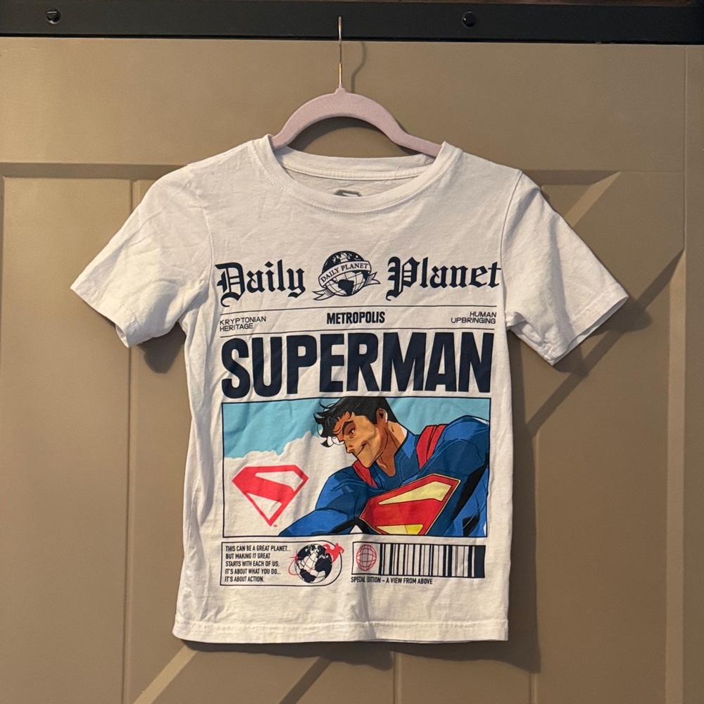 DC Comics White Superman Kids T-Shirt